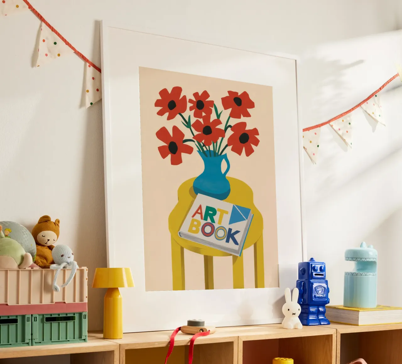 Momento d'arte del papavero poster con telaio in alluminio da Aurora Muse