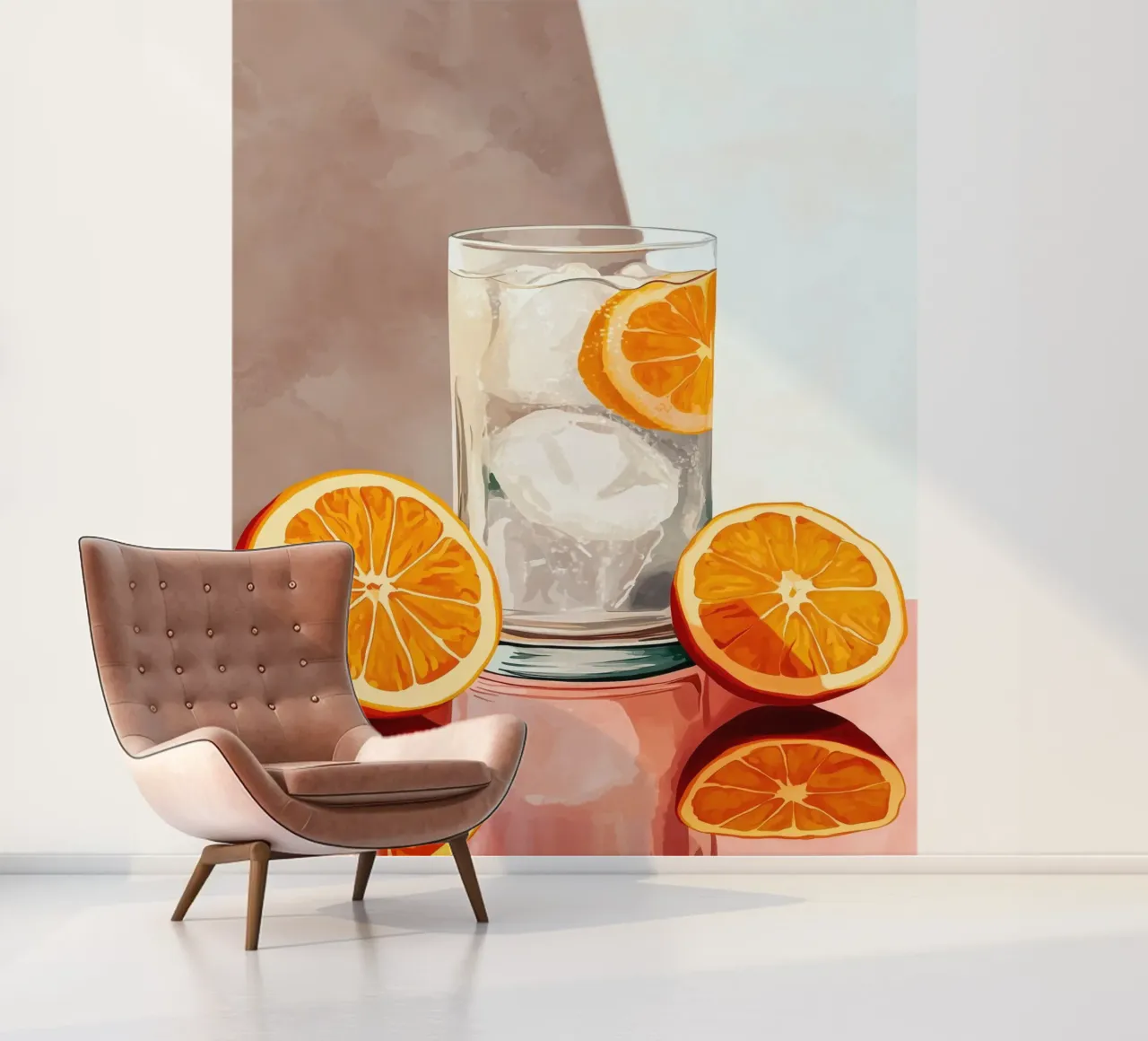 Orangenwasser Fototapete von Justyna Jaszke JBJart