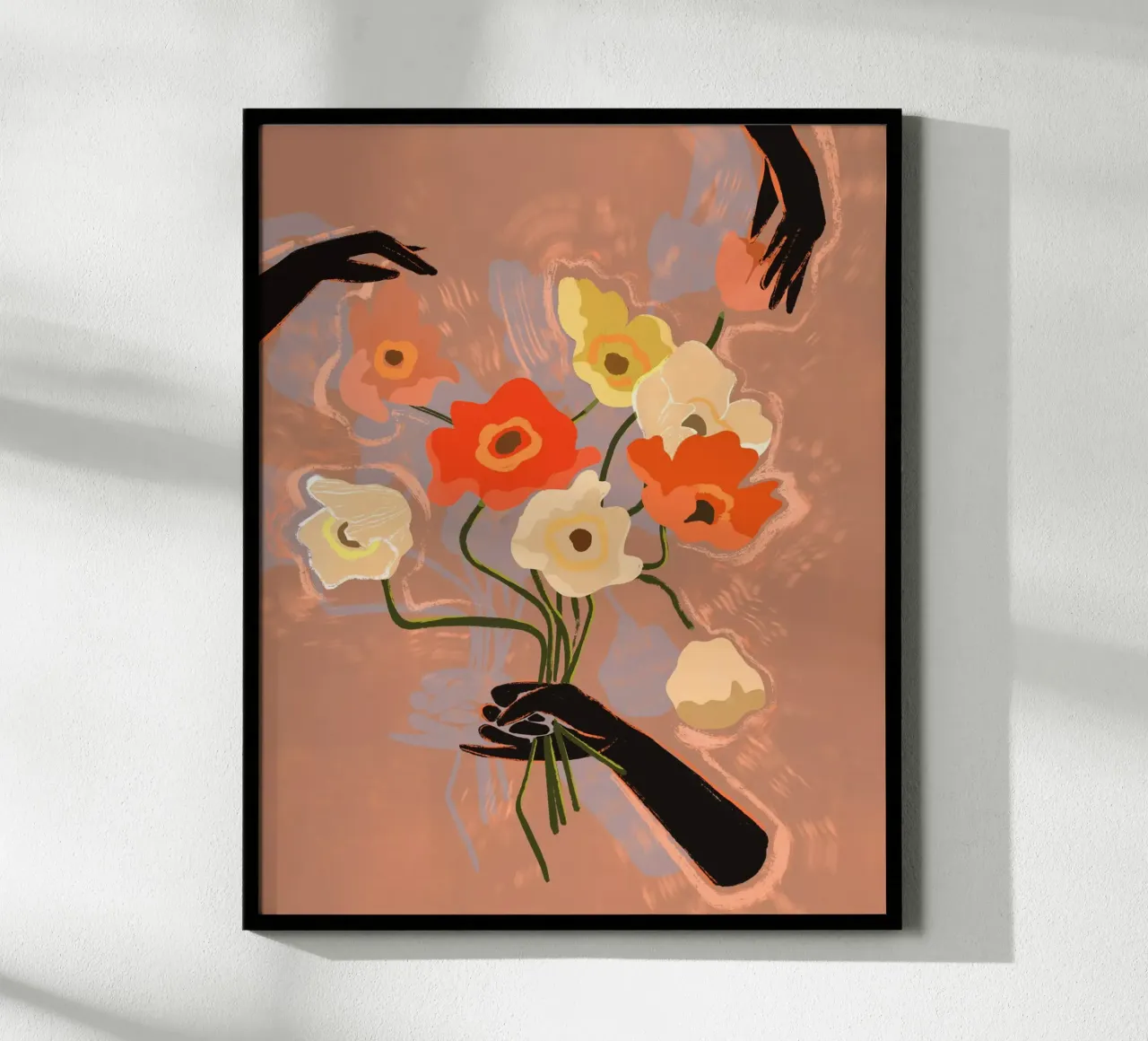 Flower Always poster con telaio in alluminio da Arty Guava