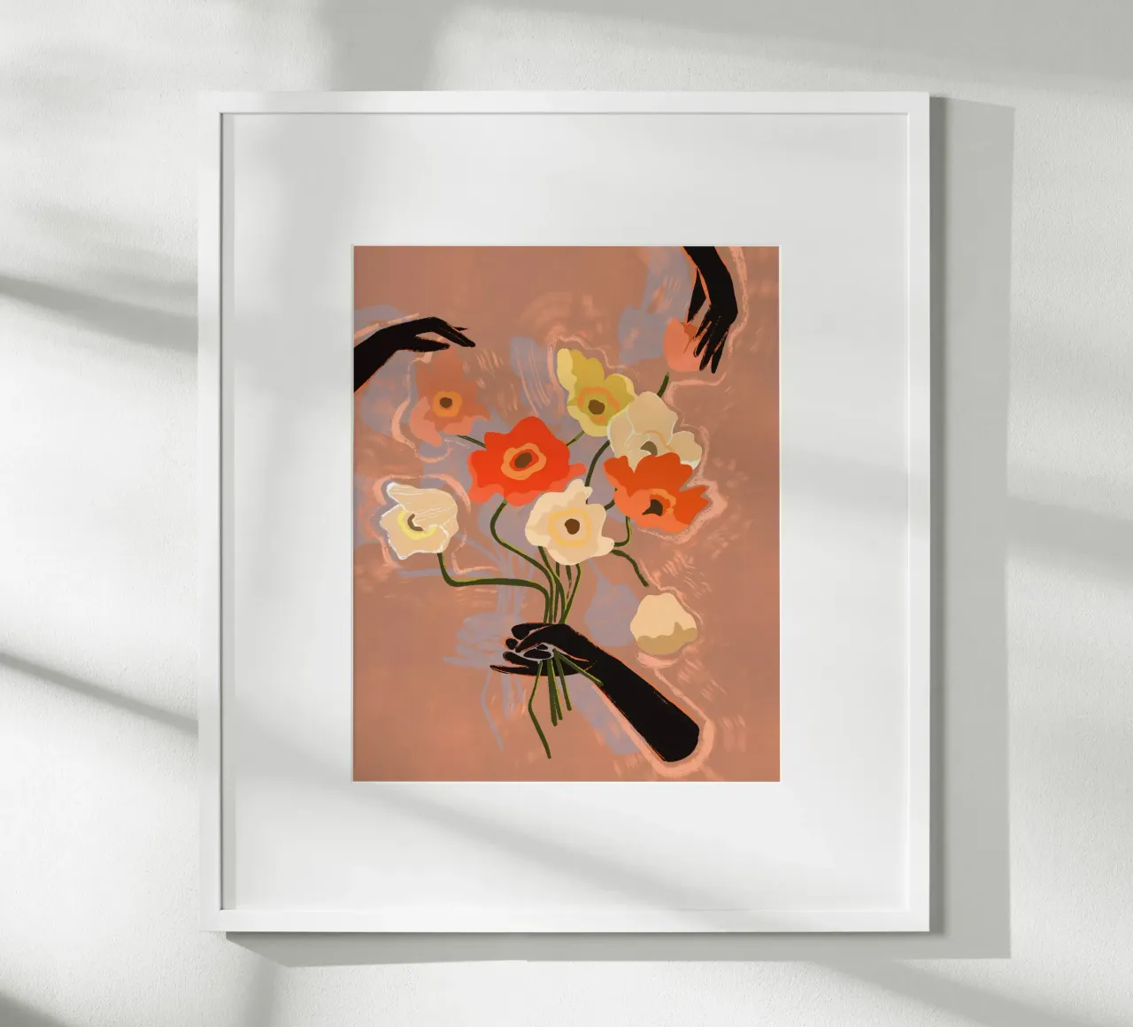 Flower Always poster con telaio in alluminio da Arty Guava