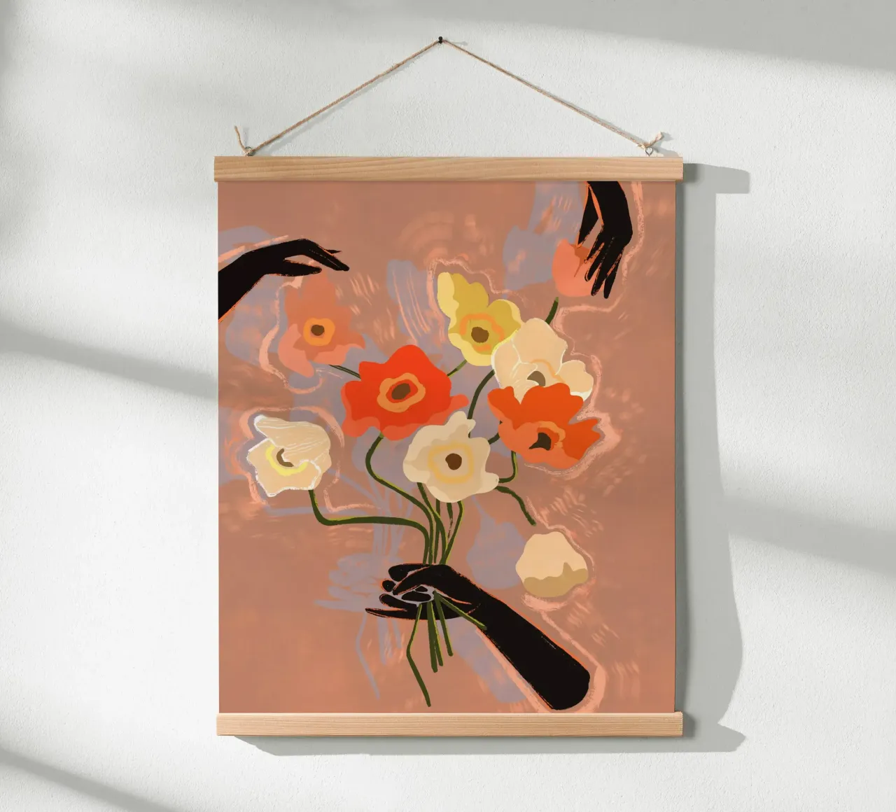 Flower Always poster con telaio in alluminio da Arty Guava