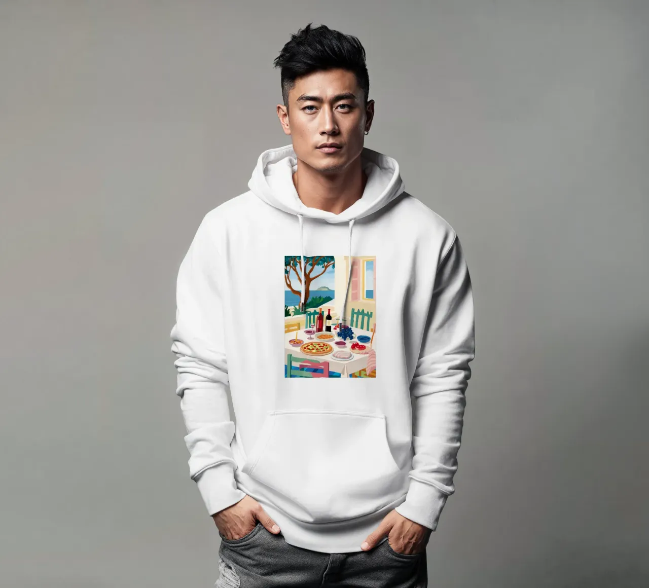 Pranzo in riva al mare Harmony felpa con cappuccio da Aurora Muse