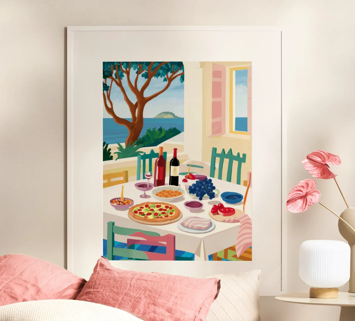 Seaside Lunch Harmony poster by Aurora Muse