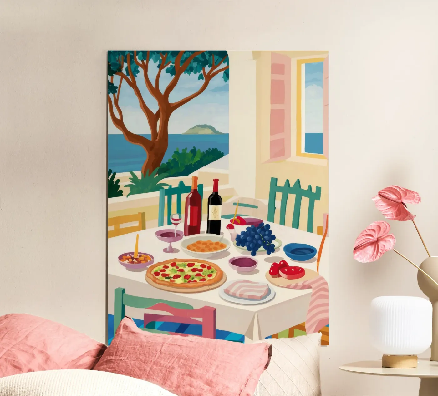 Seaside Lunch Harmony poster by Aurora Muse