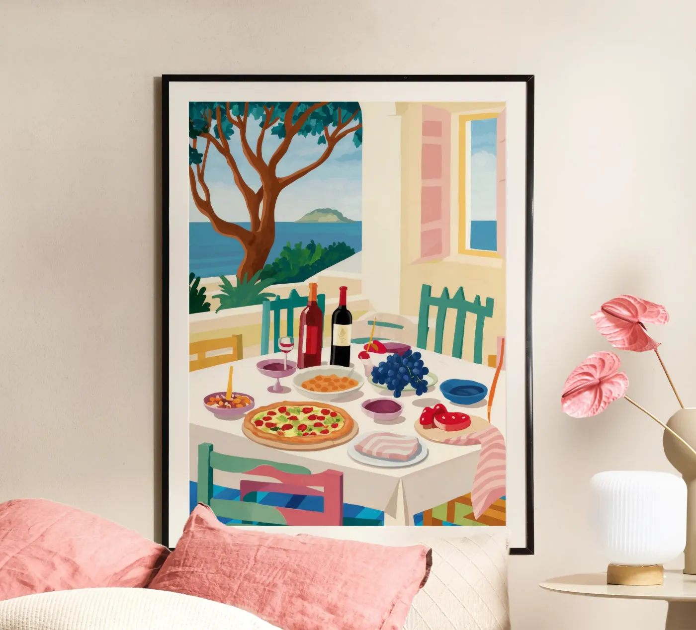 Seaside Lunch Harmony poster by Aurora Muse