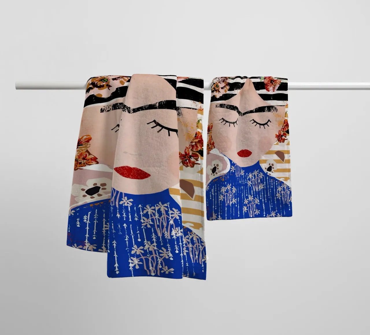 Pattern Play No 21 (Frida) towel by treechild