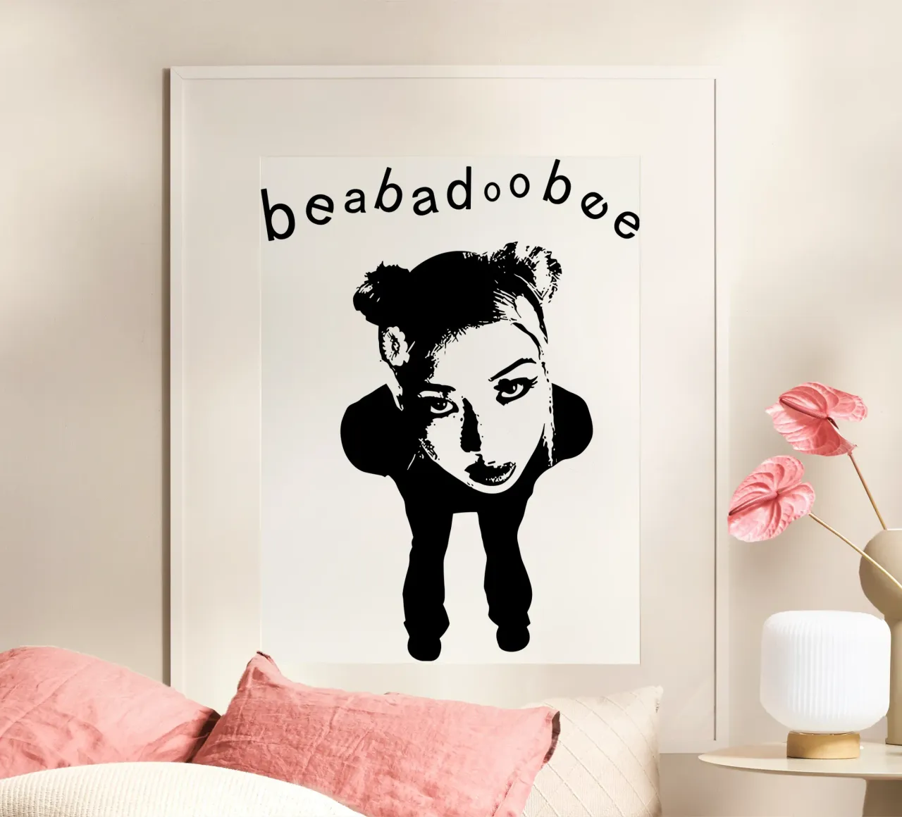Bianco e nero poster con telaio in plastica da Green