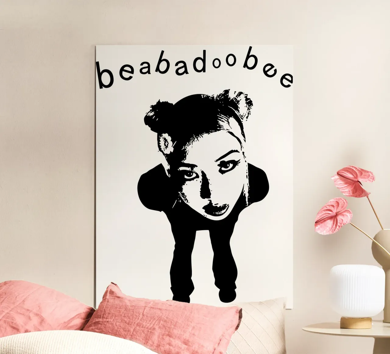 Bianco e nero poster con telaio in plastica da Green
