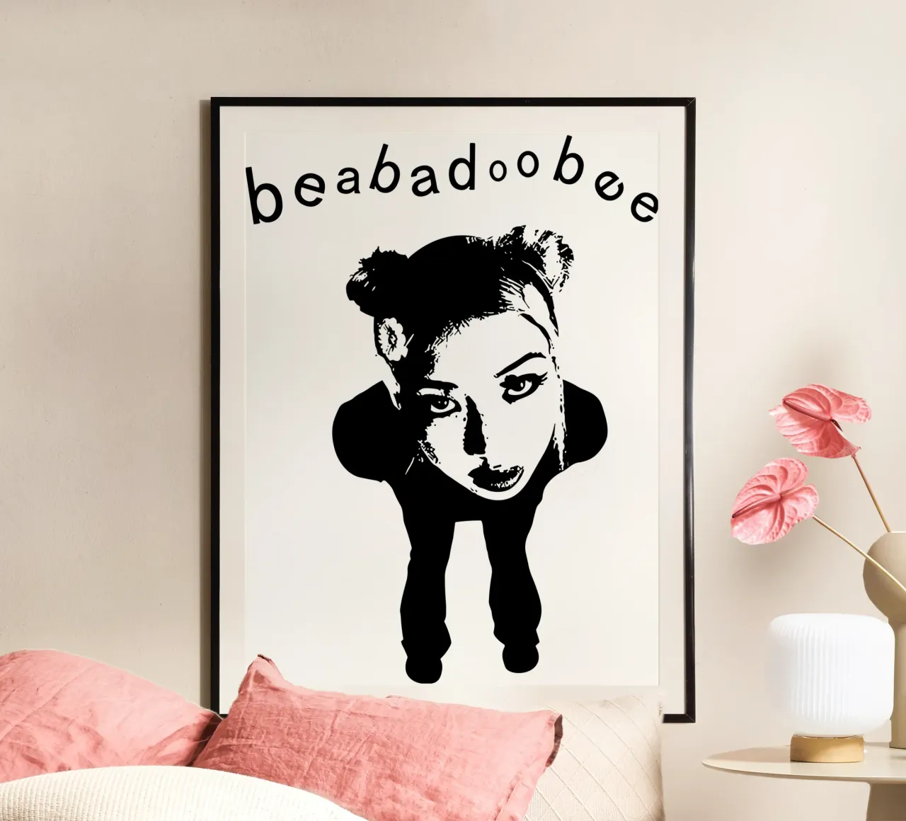 Bianco e nero poster con telaio in plastica da Green