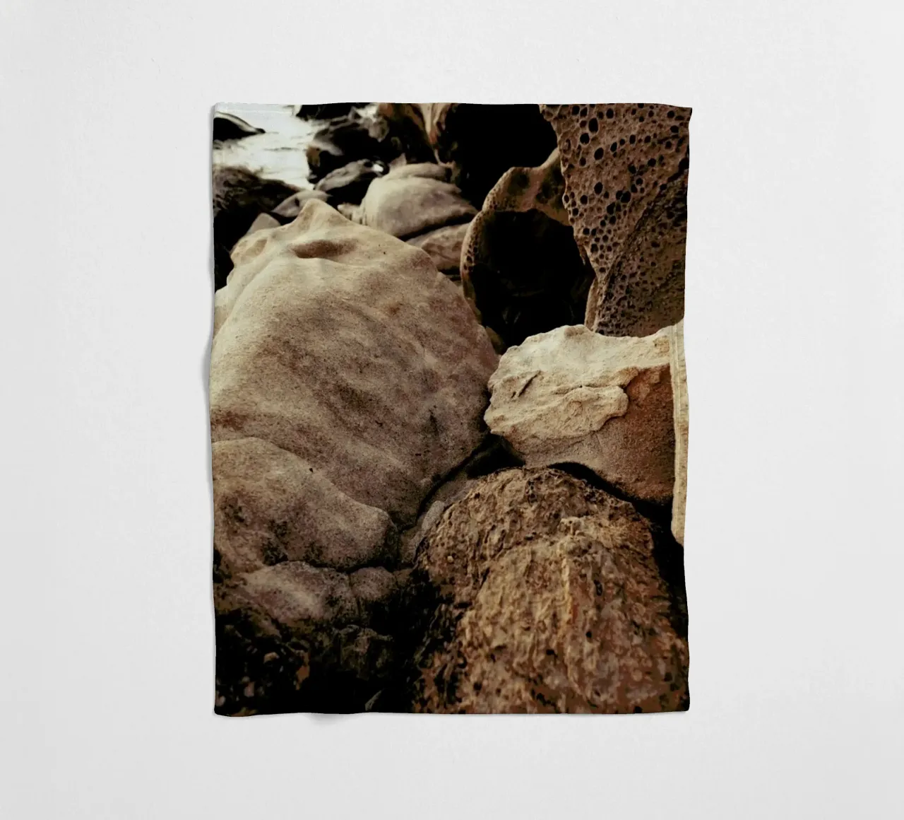 Golden Hour Rocks coperta in pile da Sebastian Hilgetag