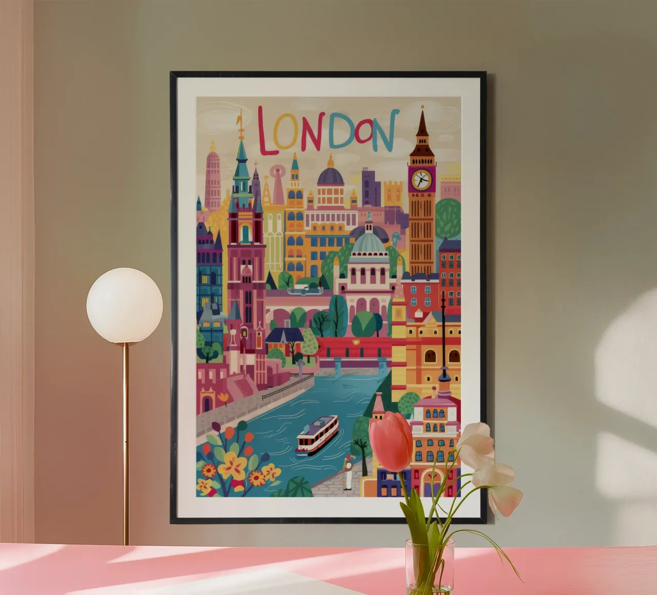 Fascino stravagante di Londra poster con telaio in alluminio da Aurora Muse