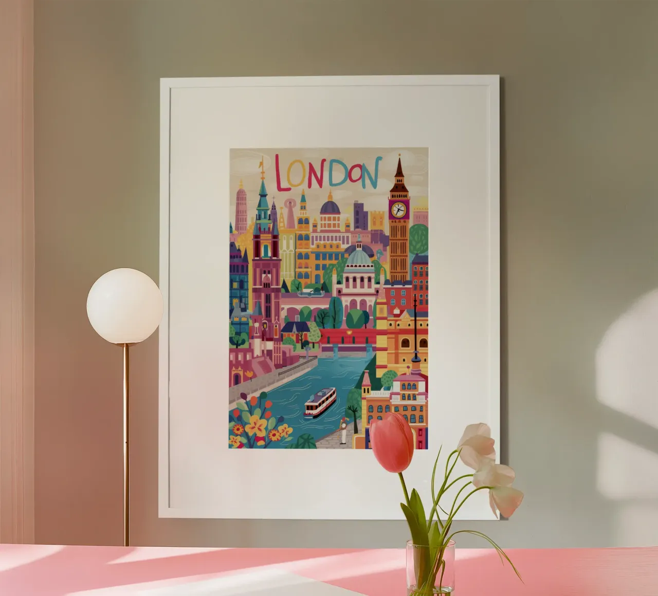 Fascino stravagante di Londra poster con telaio in alluminio da Aurora Muse
