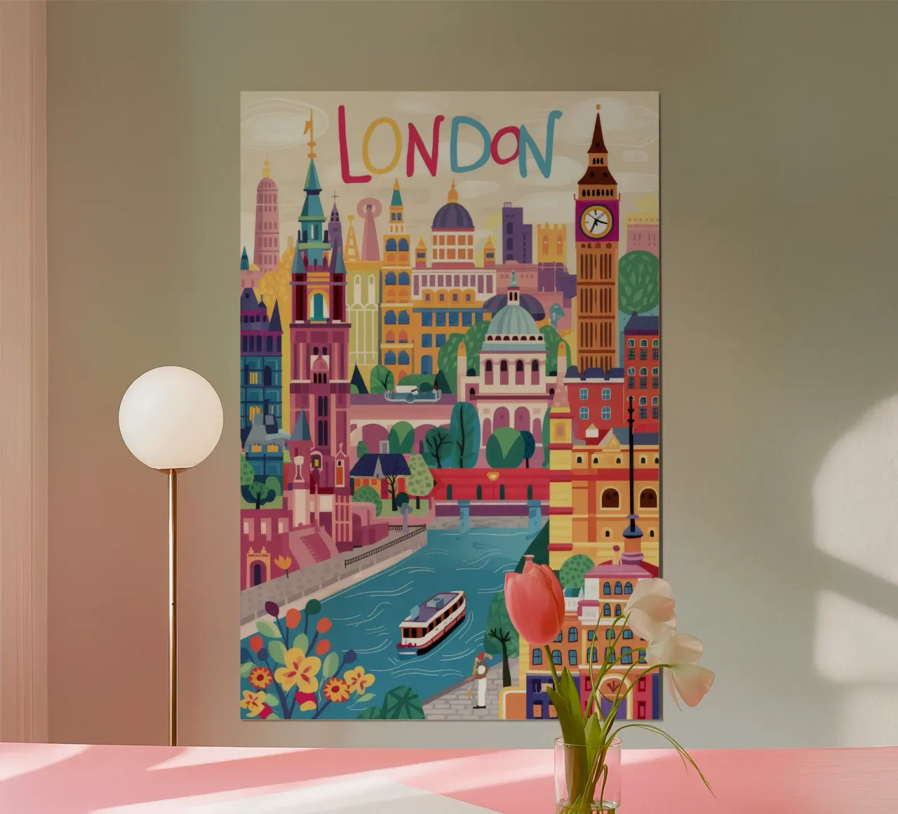 Fascino stravagante di Londra poster con telaio in alluminio da Aurora Muse