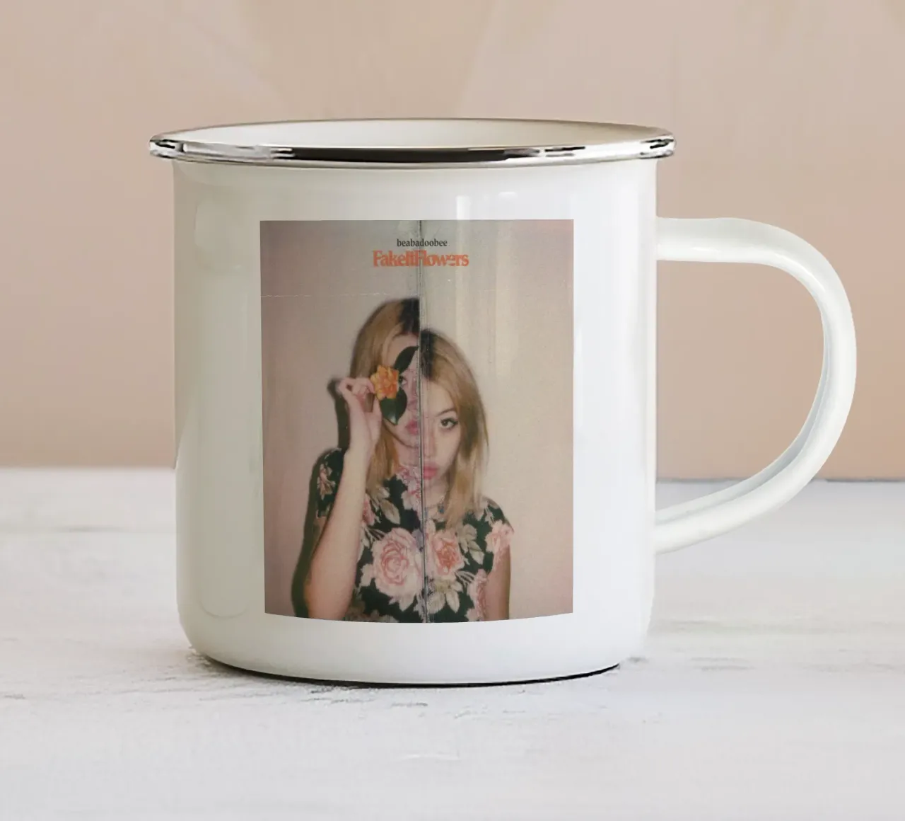 Fiori finti tazza in smalto da Green