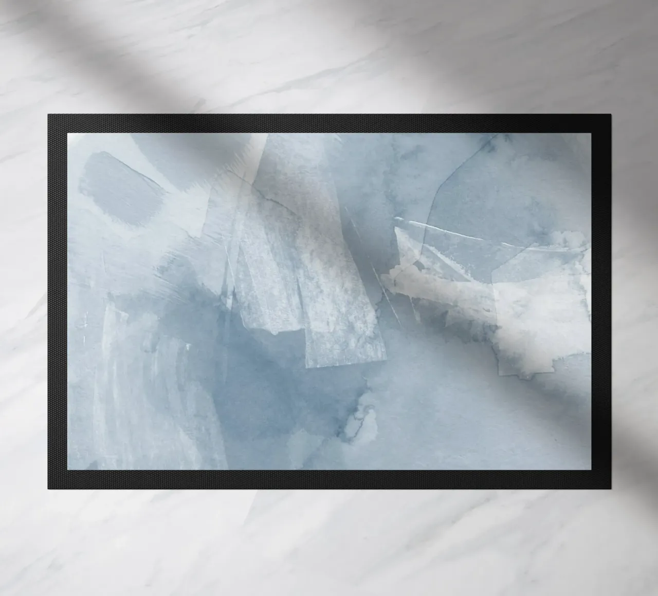 Pennellate di toni blu 4 zerbino da NouveauPrints
