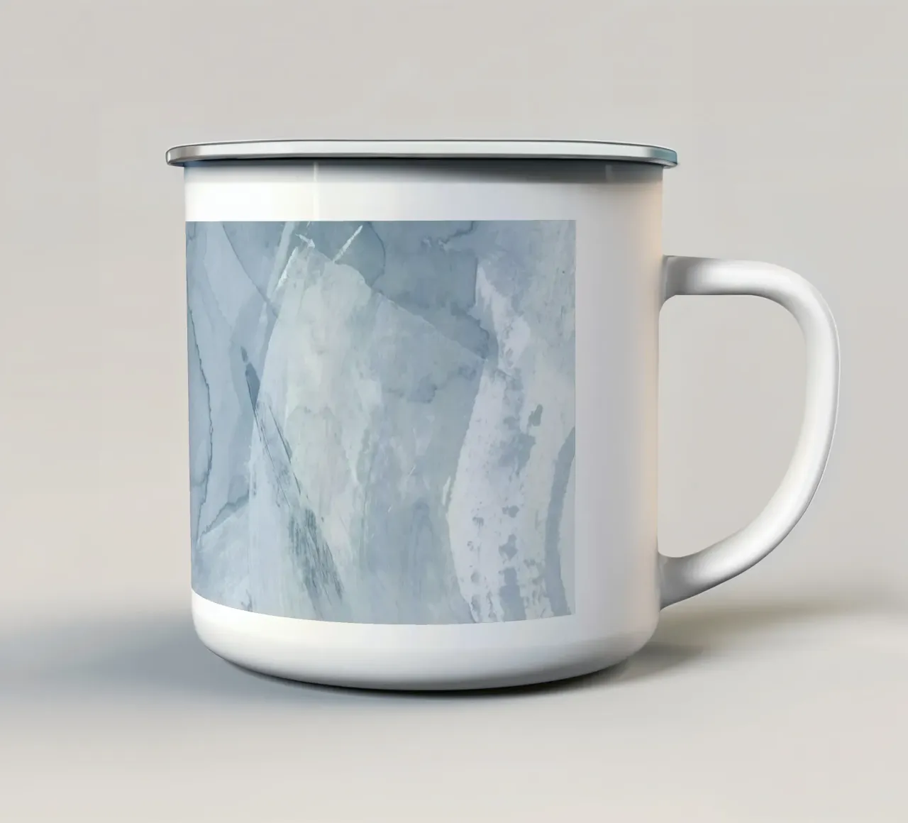 Pennellate di toni blu 4 tazza in smalto da NouveauPrints