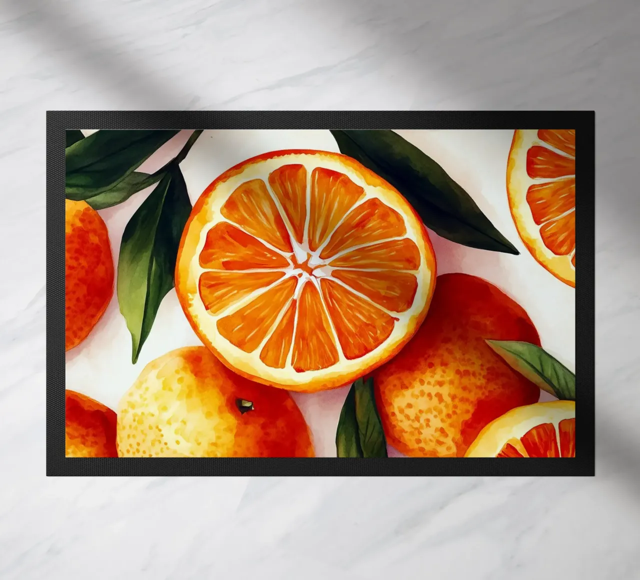 Oranges doormat by Justyna Jaszke JBJart