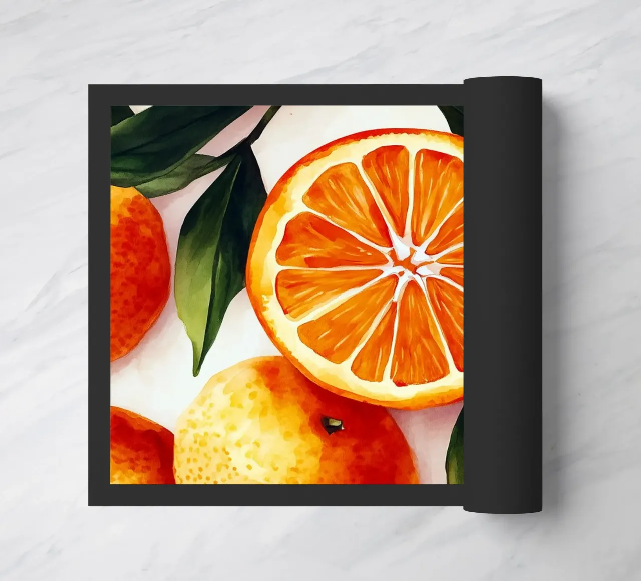 Oranges doormat by Justyna Jaszke JBJart