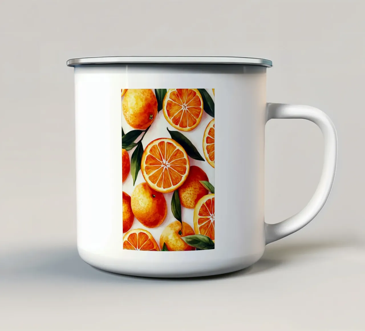 Arance tazza in smalto da Justyna Jaszke JBJart