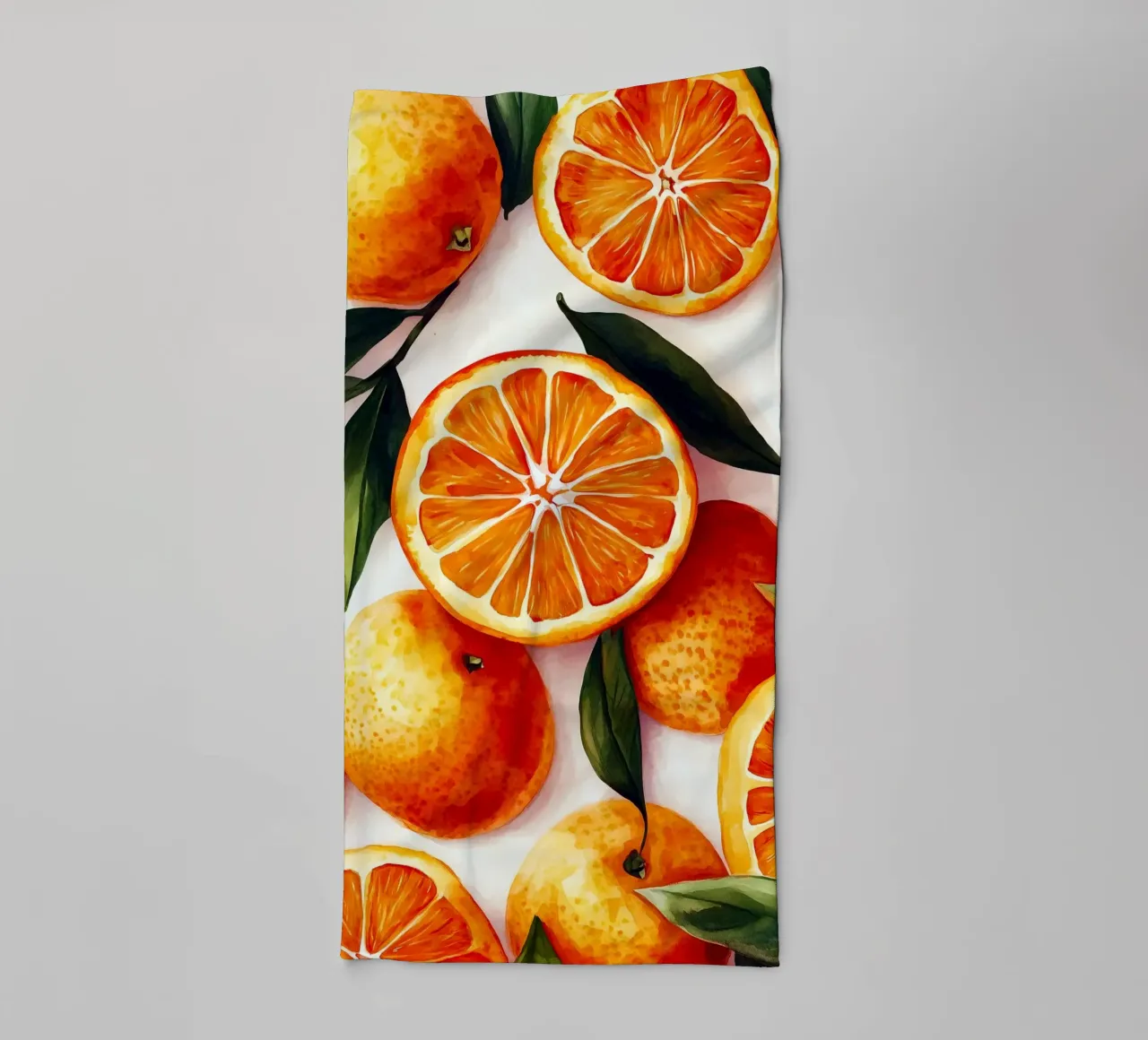 Oranges towel by Justyna Jaszke JBJart