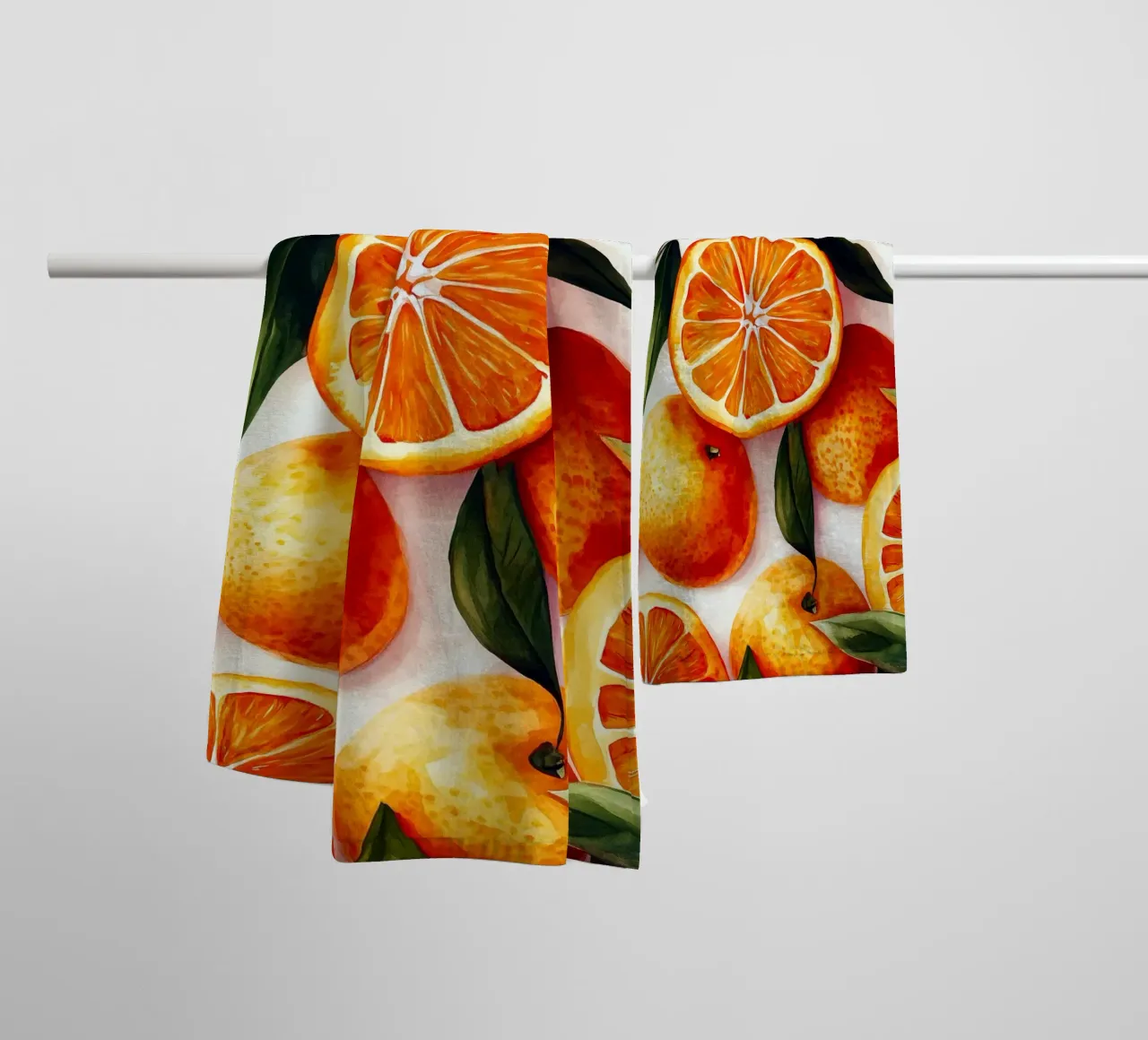 Oranges towel by Justyna Jaszke JBJart