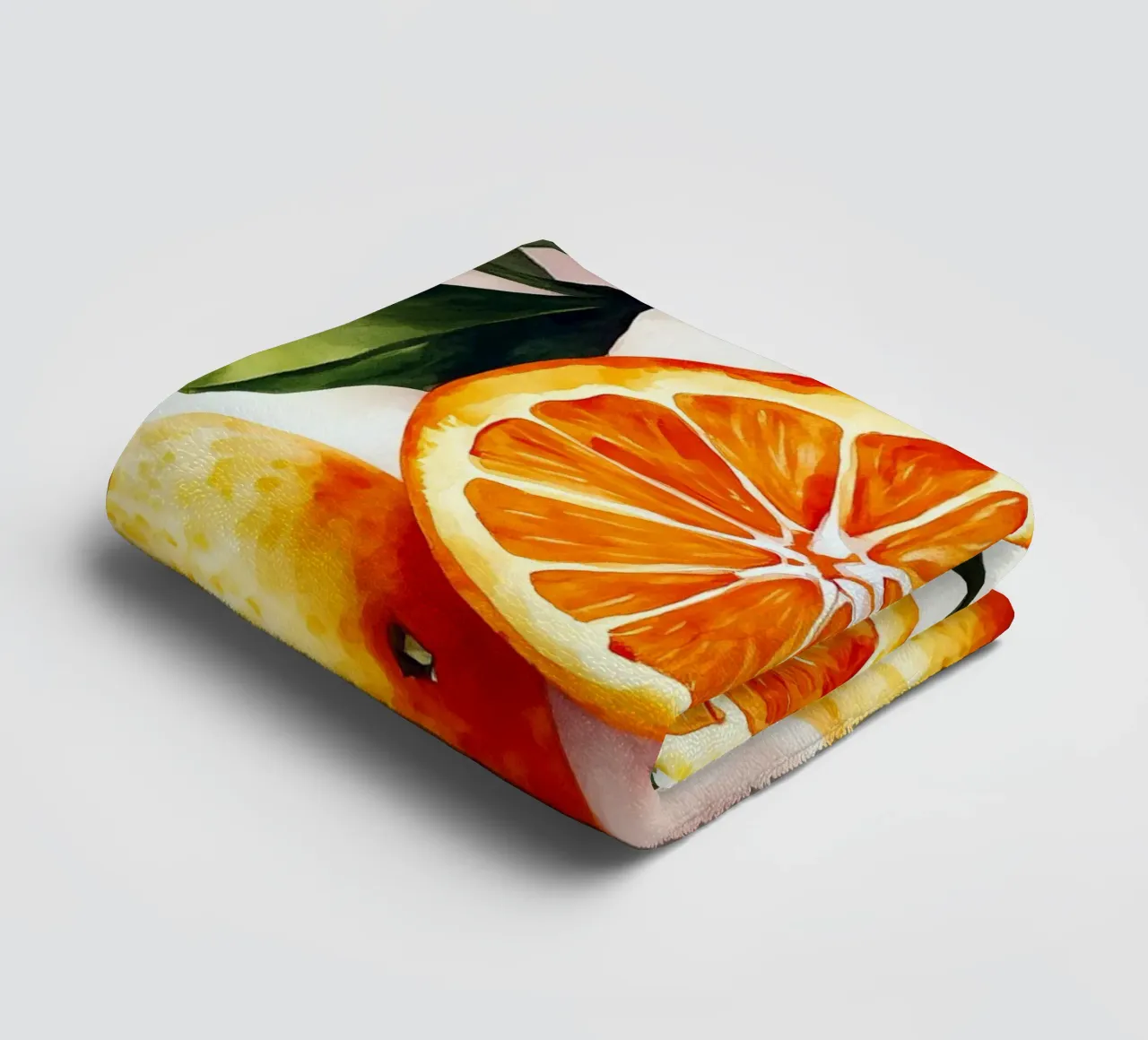 Oranges towel by Justyna Jaszke JBJart