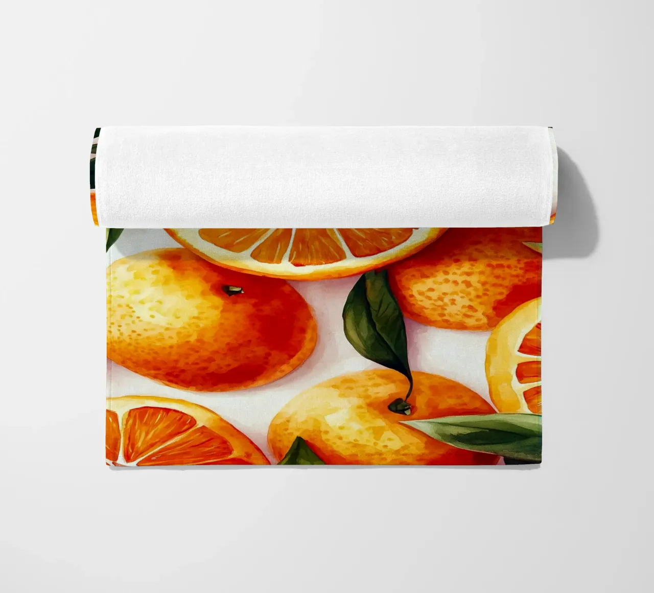 Oranges beach towel by Justyna Jaszke JBJart