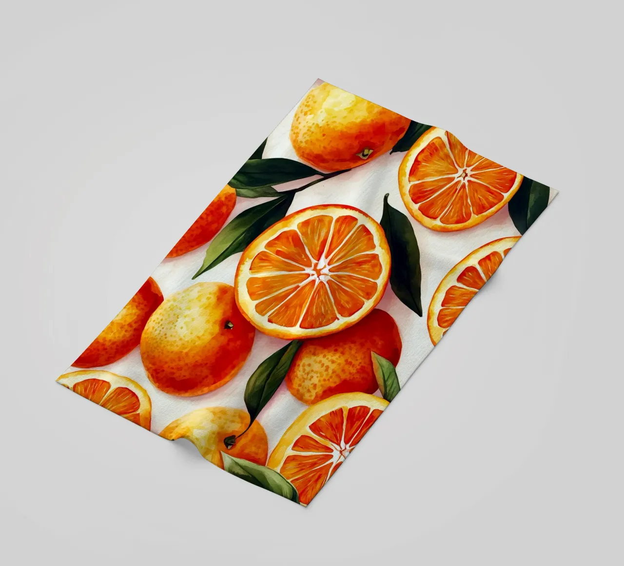 Oranges beach towel by Justyna Jaszke JBJart