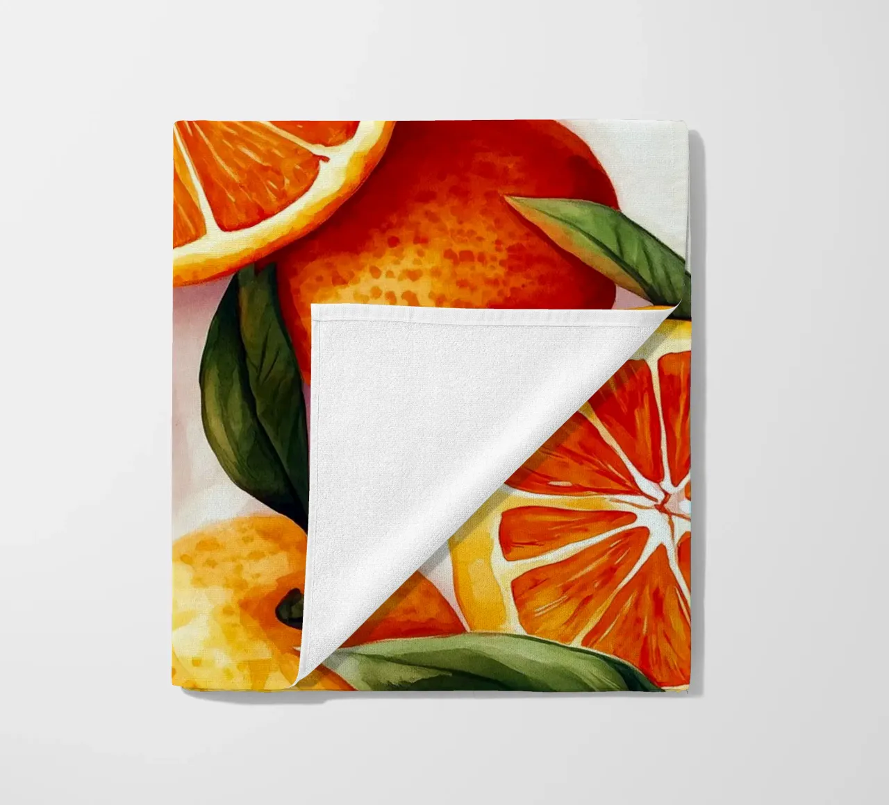 Oranges beach towel by Justyna Jaszke JBJart