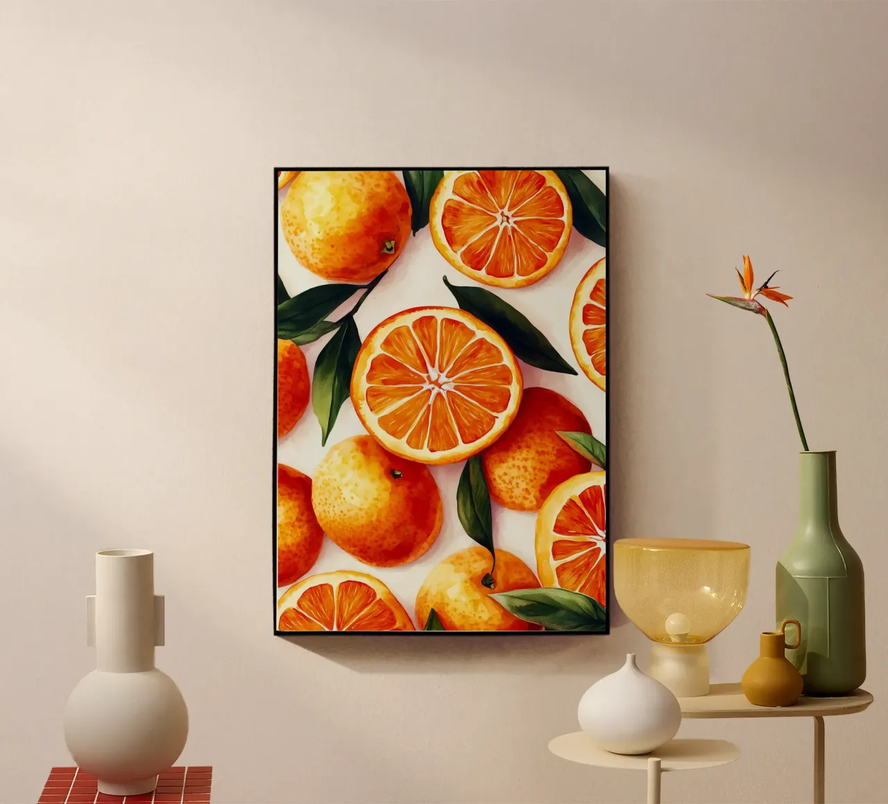 Oranges acrylic glass by Justyna Jaszke JBJart