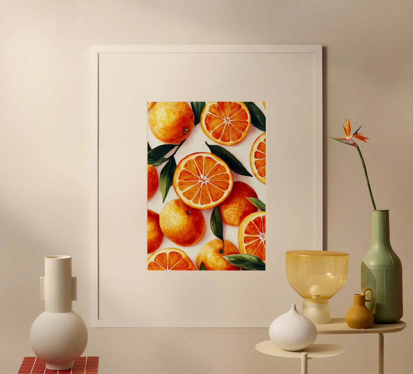 Sinaasappels poster van Justyna Jaszke JBJart