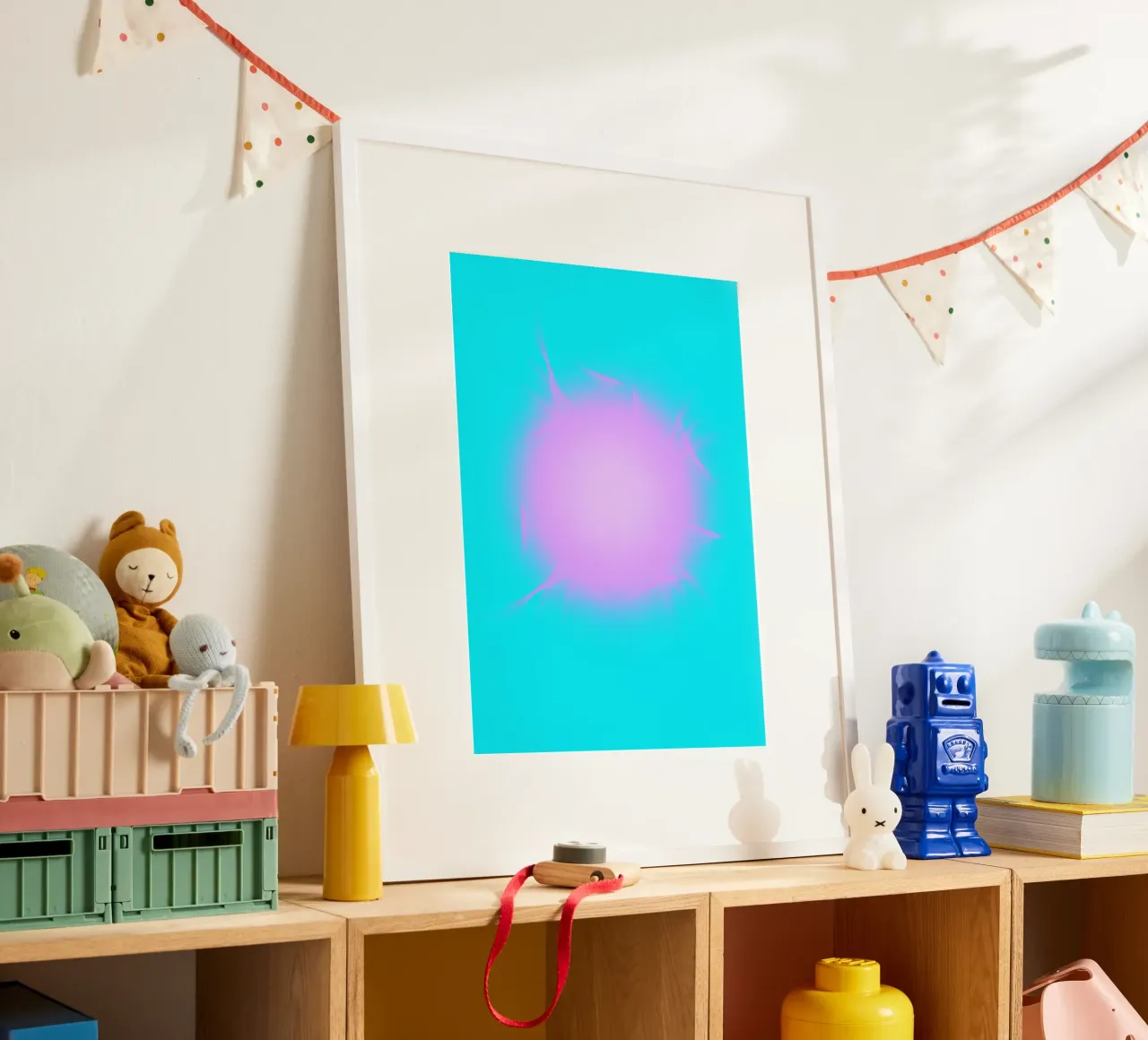 Miami poster con telaio in legno da Flo Klein