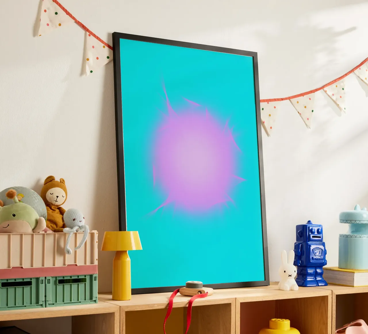 Miami poster con telaio in legno da Flo Klein