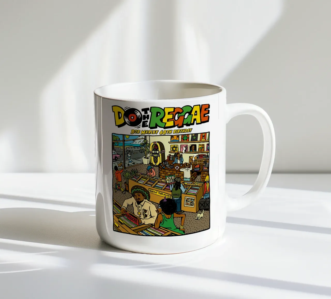 Do The Reggae Bob Marley Birthday tazza in ceramica da Nadirsungga