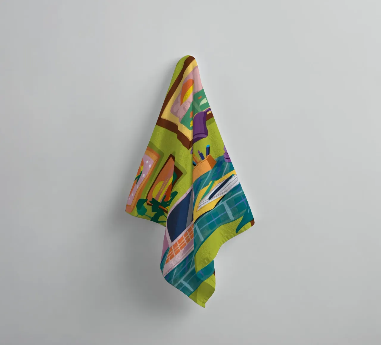 Creatieve hoek Vibe badhanddoek van Aurora Muse