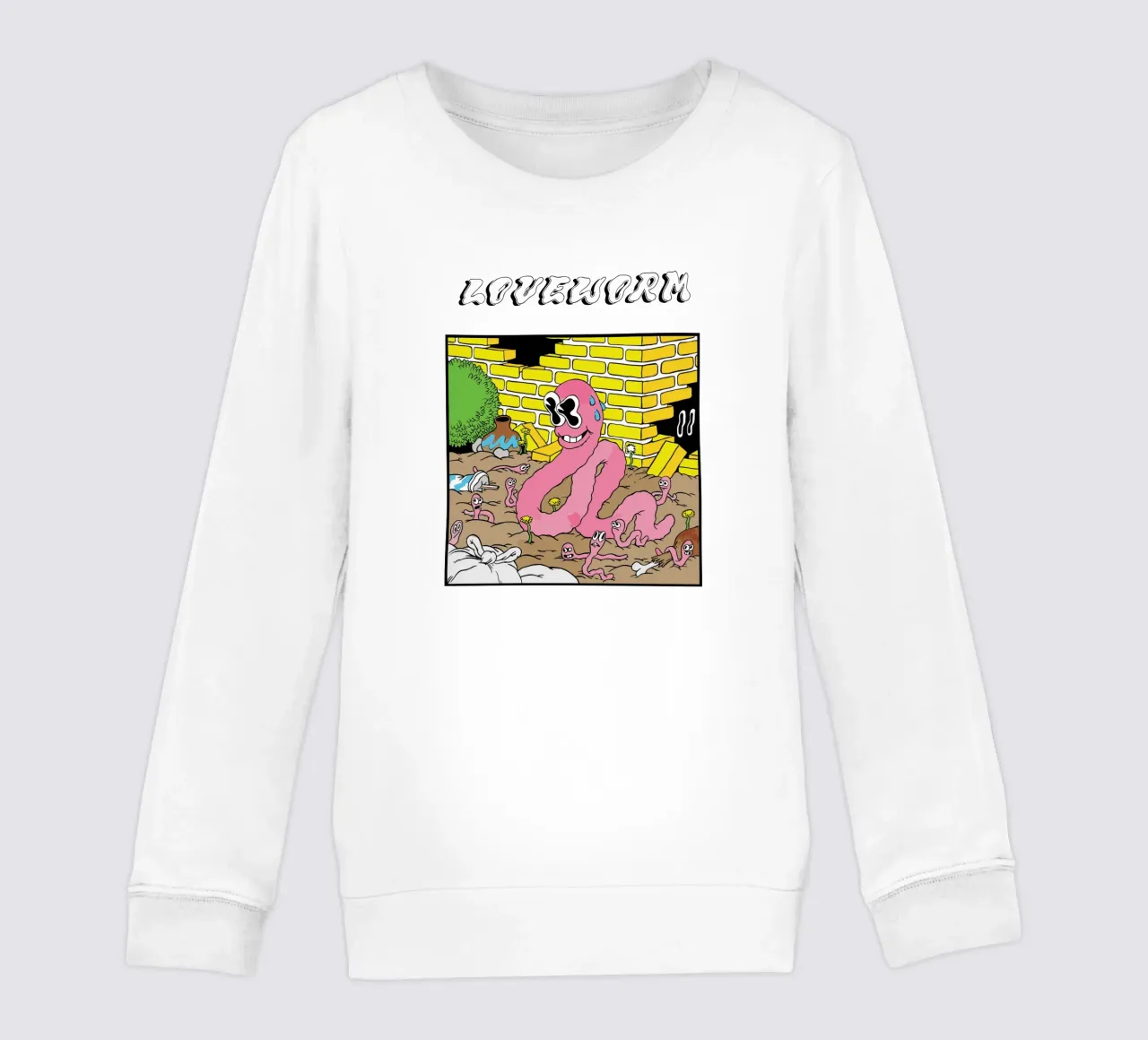 ver de l'amour sweat enfant de Green