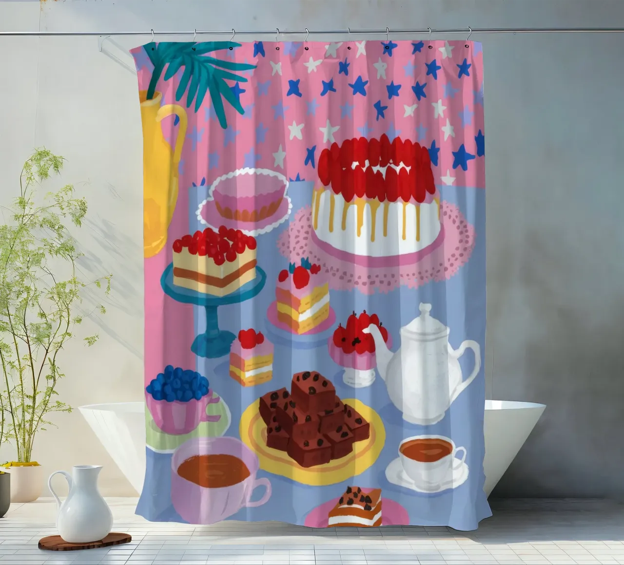 Sogno di un dessert pomeridiano tenda da doccia da Aurora Muse