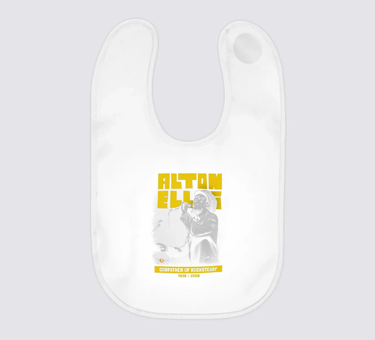 Alton Ellis - Godfather Of Rocksteady 1938 - 2008 baby bib by Nadirsungga
