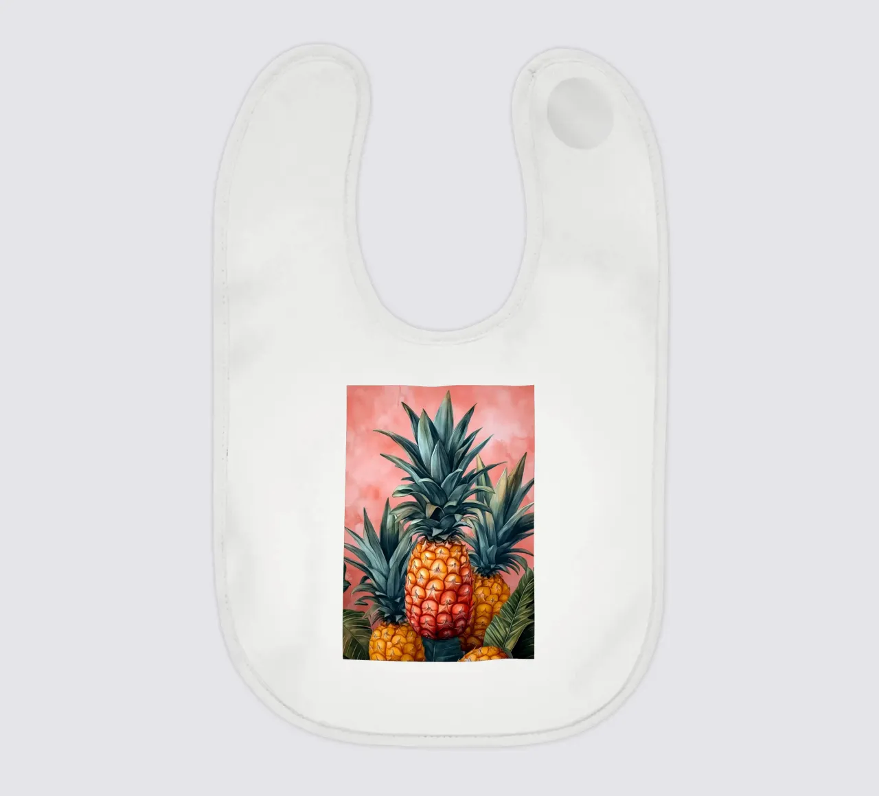 Pineapples baby bib by Justyna Jaszke JBJart