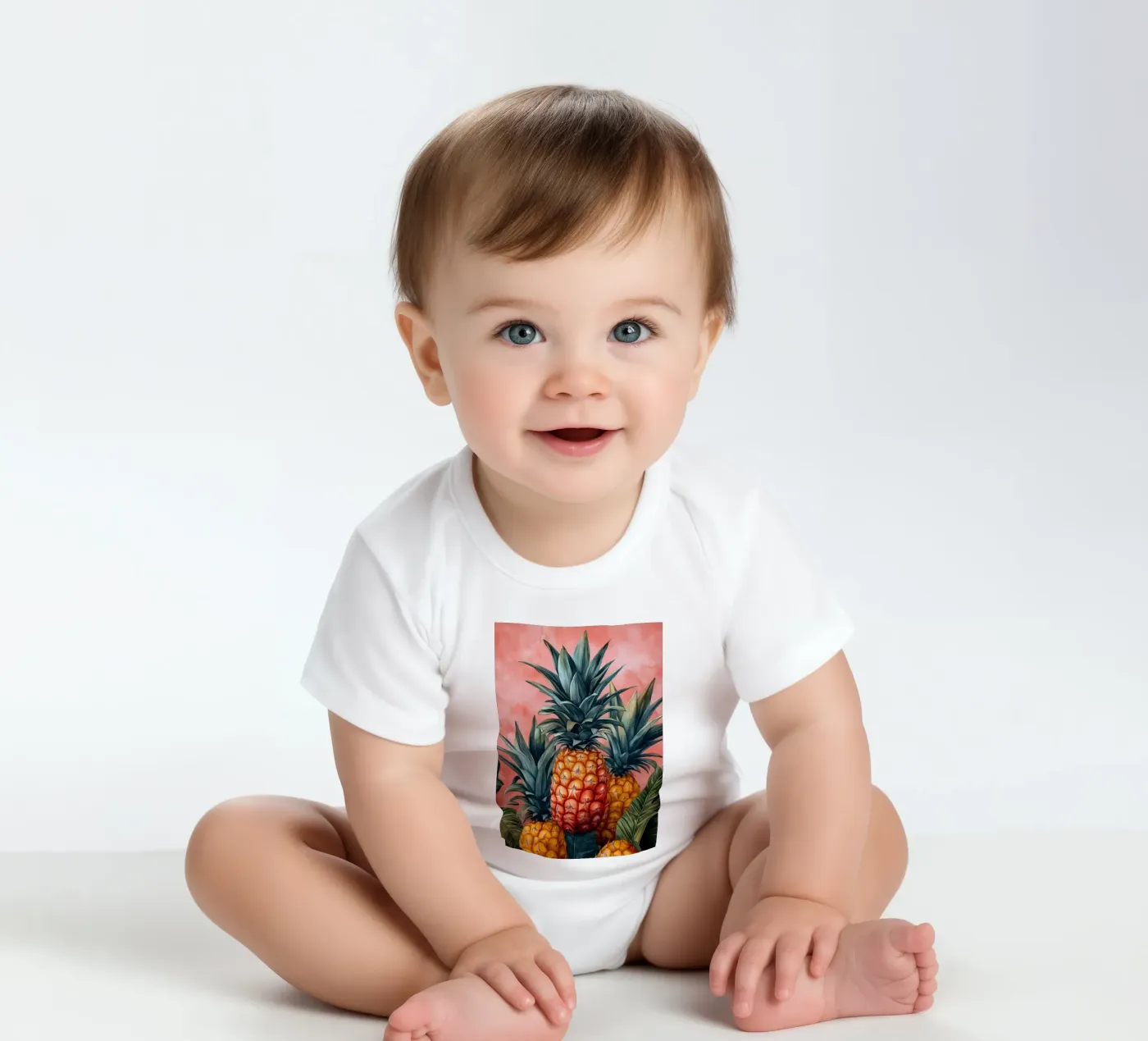 Ananas body neonato maniche corte da Justyna Jaszke JBJart