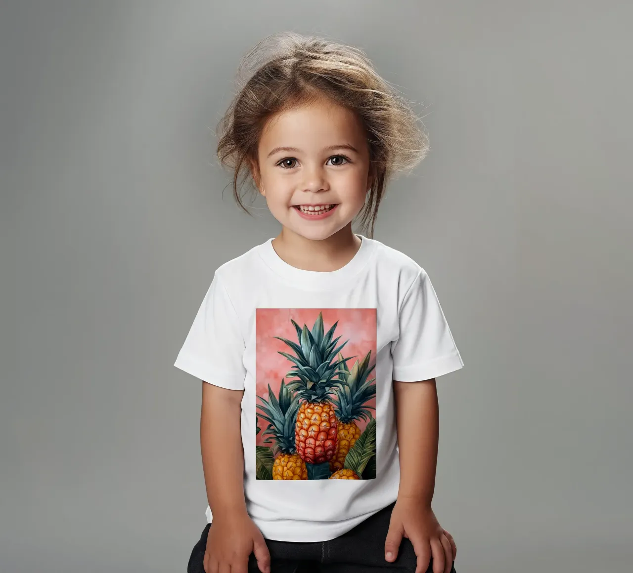 Ananas t-shirt bambini da Justyna Jaszke JBJart