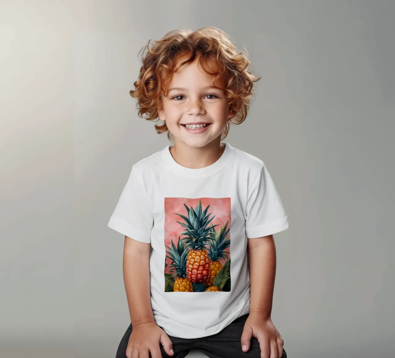 Ananas t-shirt bambini da Justyna Jaszke JBJart