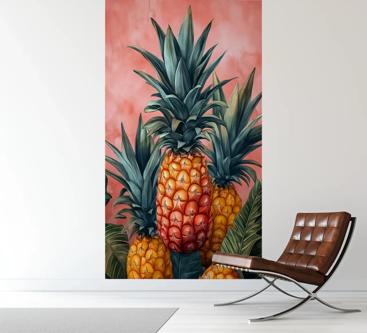 Ananas fotobehang van Justyna Jaszke JBJart