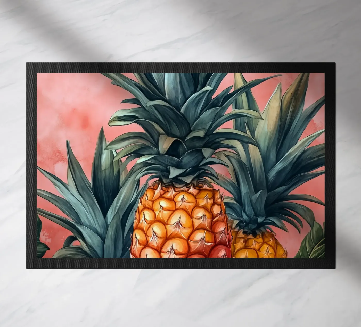 Pineapples doormat by Justyna Jaszke JBJart