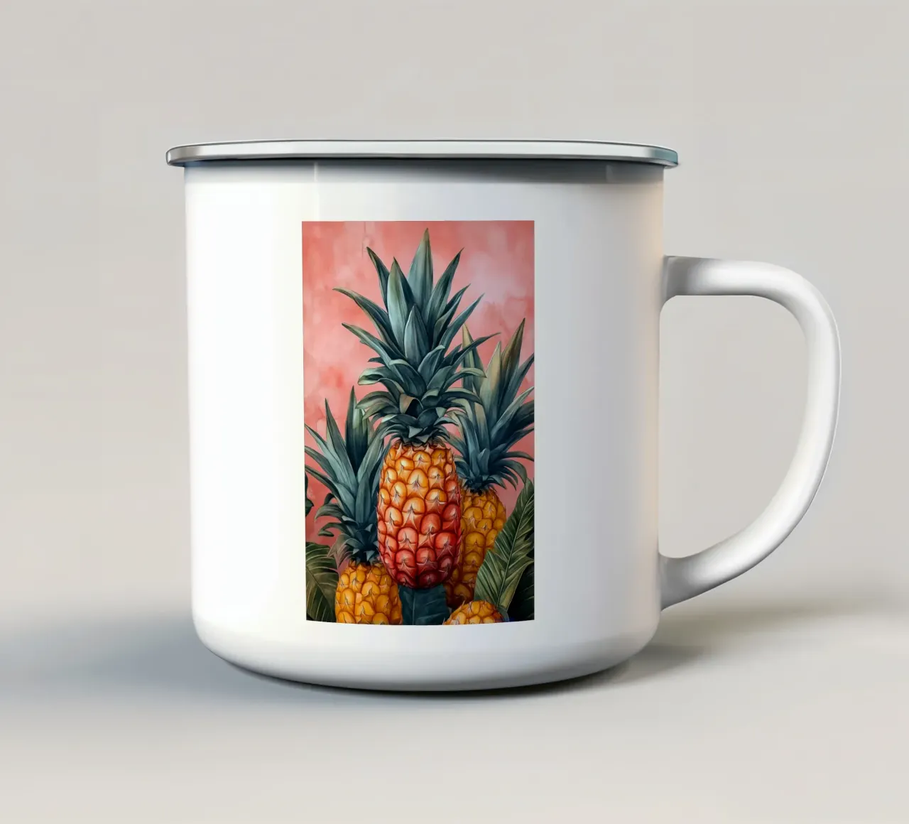 Piñas taza de esmalte de Justyna Jaszke JBJart