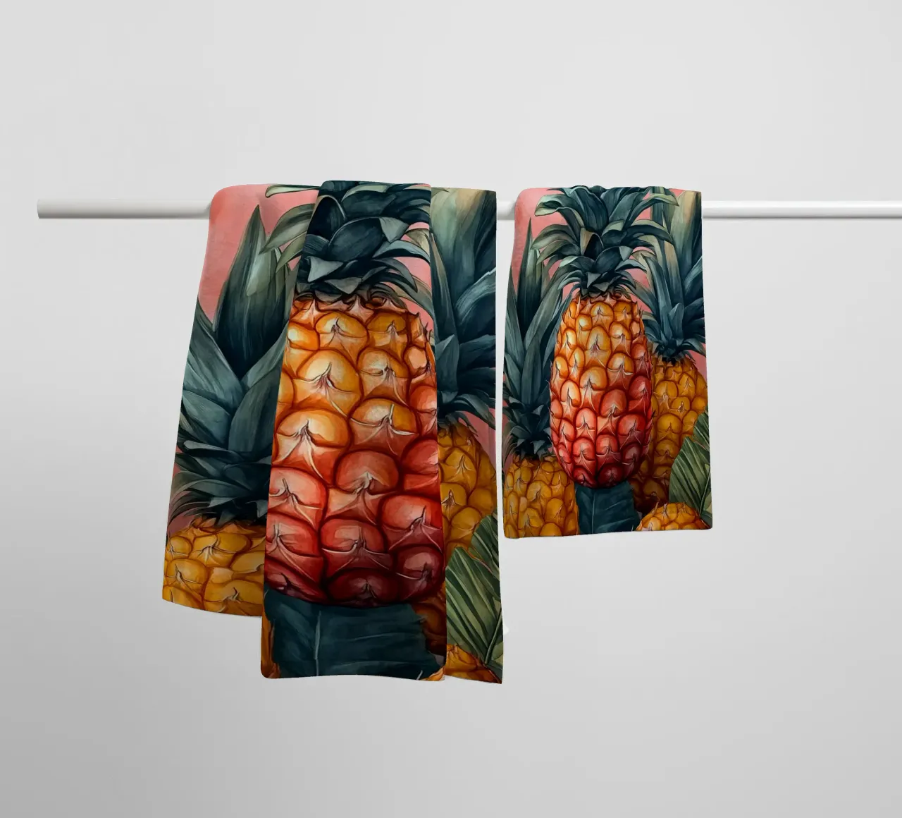 Ananas badhanddoek van Justyna Jaszke JBJart