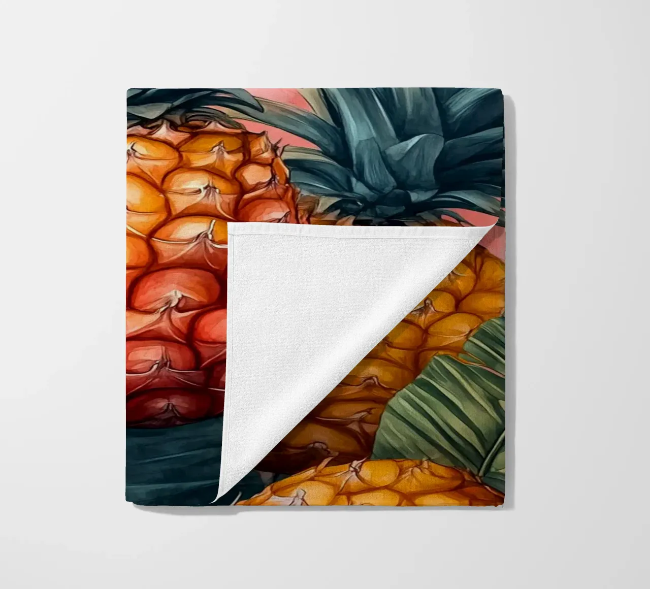 Pineapples beach towel by Justyna Jaszke JBJart