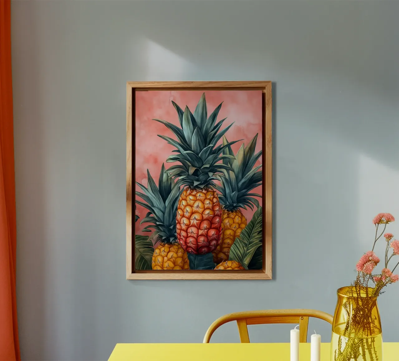 Pineapples forex plate by Justyna Jaszke JBJart