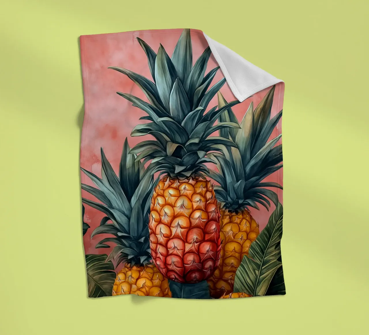 Ananas fleecedeken van Justyna Jaszke JBJart