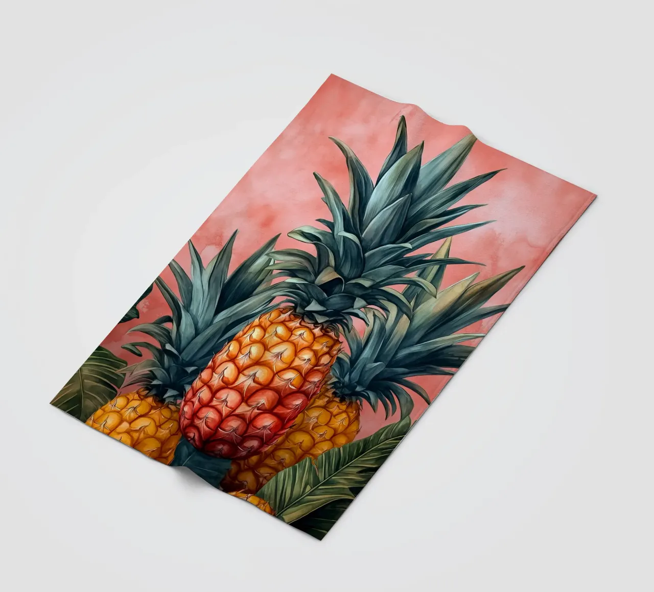 Ananas fleecedeken van Justyna Jaszke JBJart